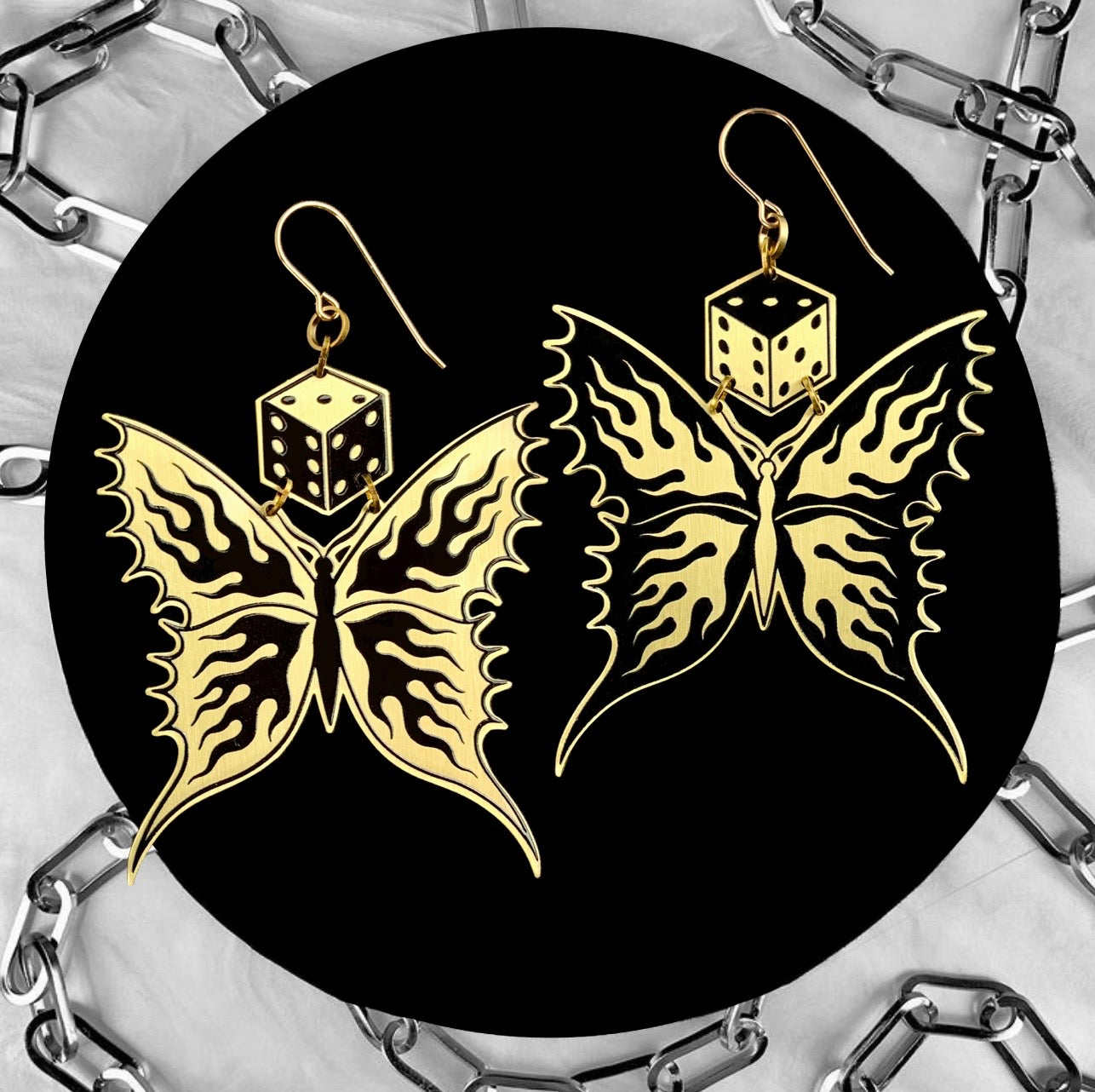 Dubious Duo - Earrings (2D) - While Odin Sleeps